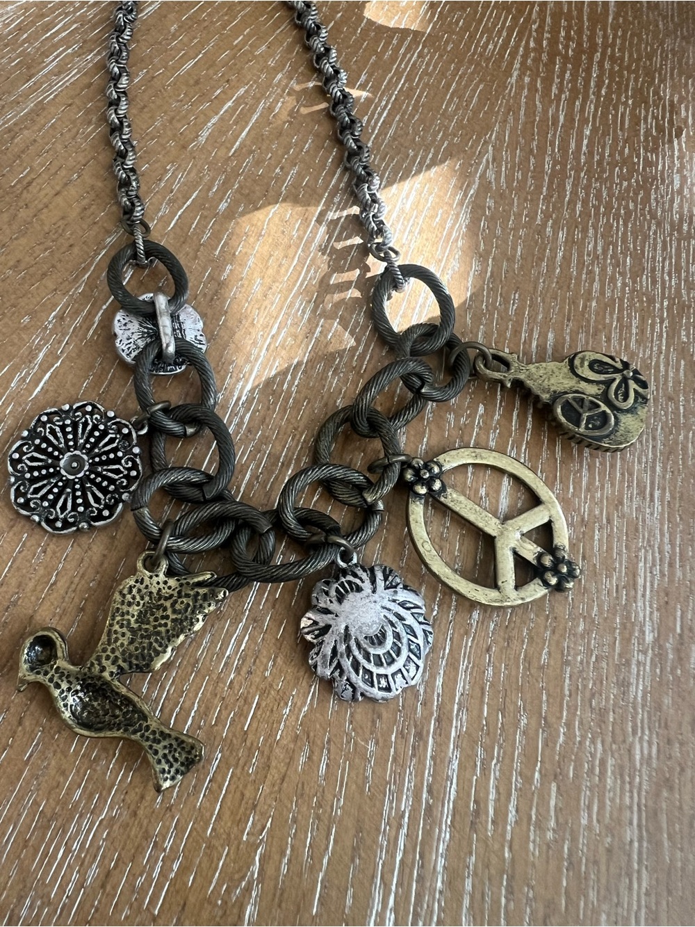 Lucky Brand Yellow and Turquoise Charm Necklace - Picture 5 of 6